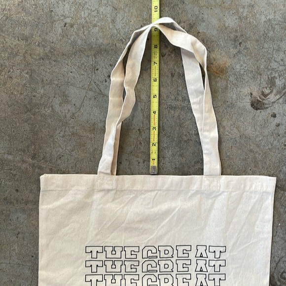 BRAND NEW! THE GREAT.  Reusable canvas tote bag with black writing - Picture 5 of 6